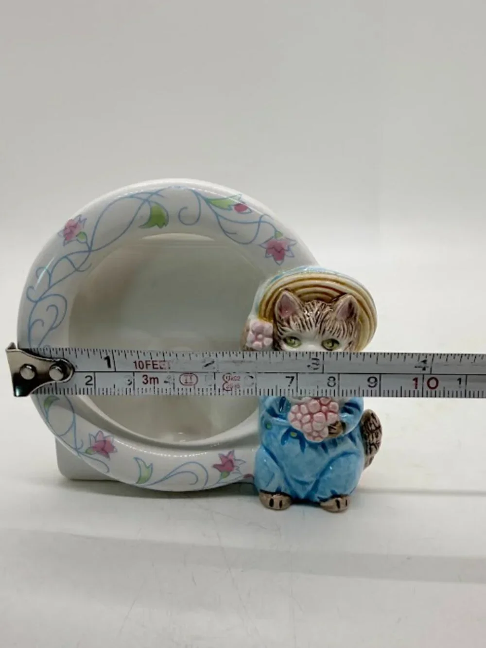 Schmid Beatrix Potter Tom Kitten Ceramic Grannycore Picture Frame Vtg 1988 3”